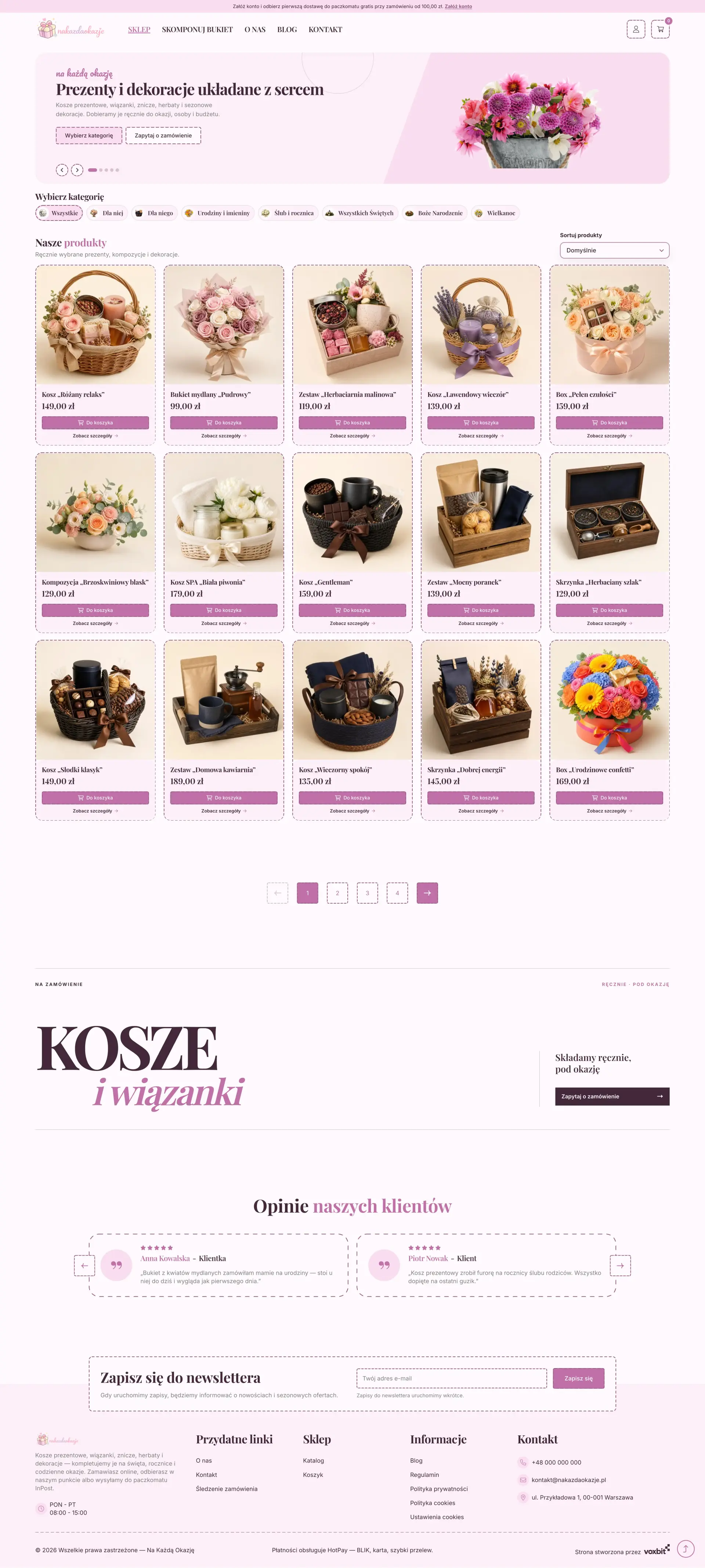 Screenshot of the nakazdaokazje.pl website